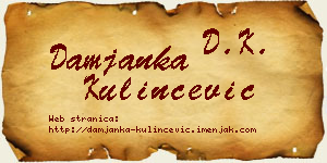 Damjanka Kulinčević vizit kartica